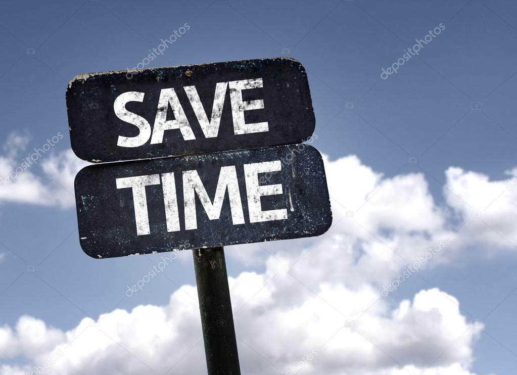 Save Time sign
