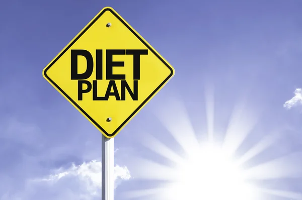 Diet Plan road sign — Stock Photo, Image