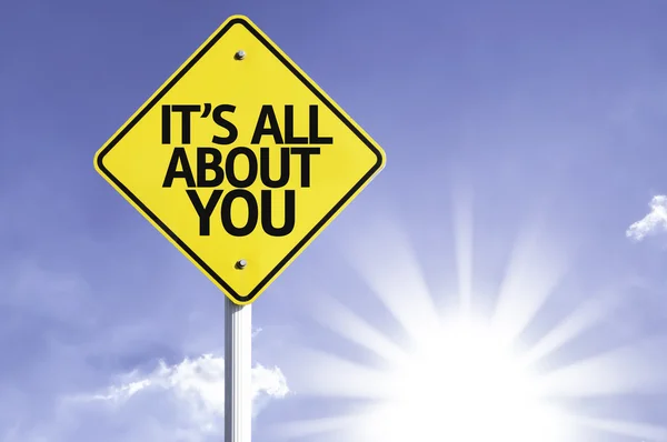 It's All About You road sign — Stock Photo, Image