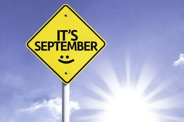 It's September road sign — Stock Photo, Image
