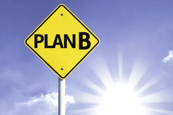 Plan B verkeersbord — Stockfoto