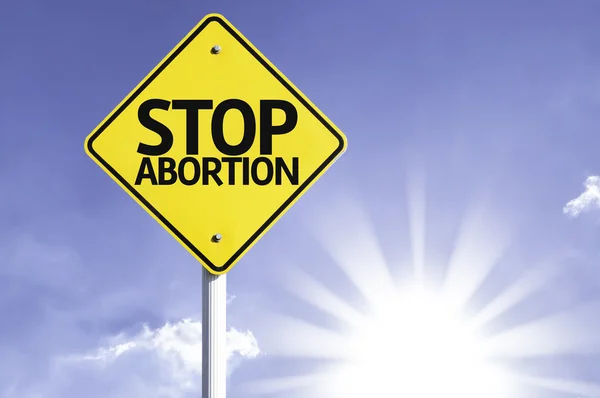 Stop aborcji znak drogowy — Zdjęcie stockowe