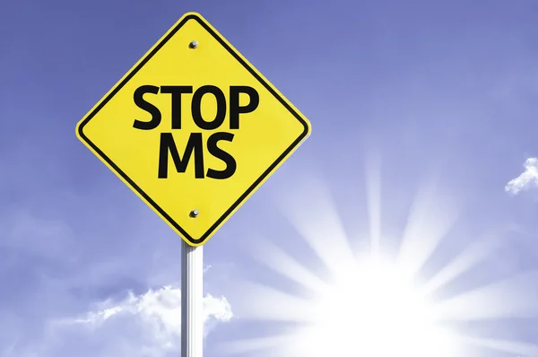 Стоп MS дорожный знак — стоковое фото