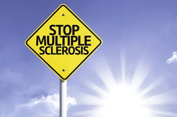 Pare o sinal de estrada esclerose múltipla — Fotografia de Stock