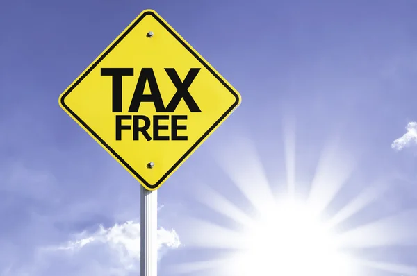 Tax free    road sign — Stock Photo, Image