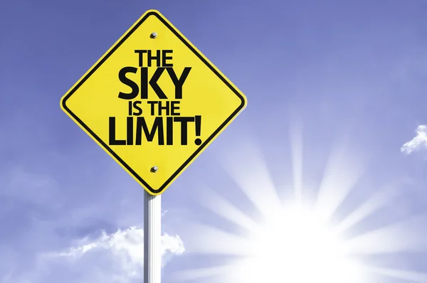 The Sky is the Limit  road sign — Stock fotografie