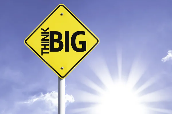 Think big   road sign — Stock Photo, Image