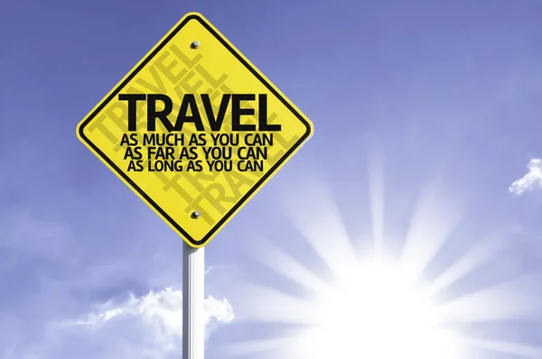 Travel  road sign — Stock Photo, Image