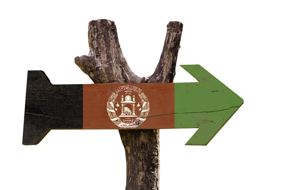 Afganisztán fa jel — Stock Fotó