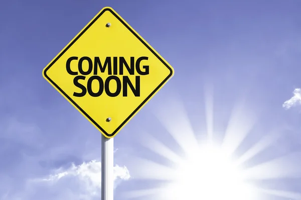 Coming Soon road sign — Stock Image Coming Soon road sign Royalty Free Stock Photos