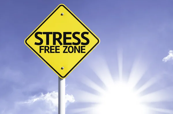 Stress free zone  road sign — Stock Photo, Image