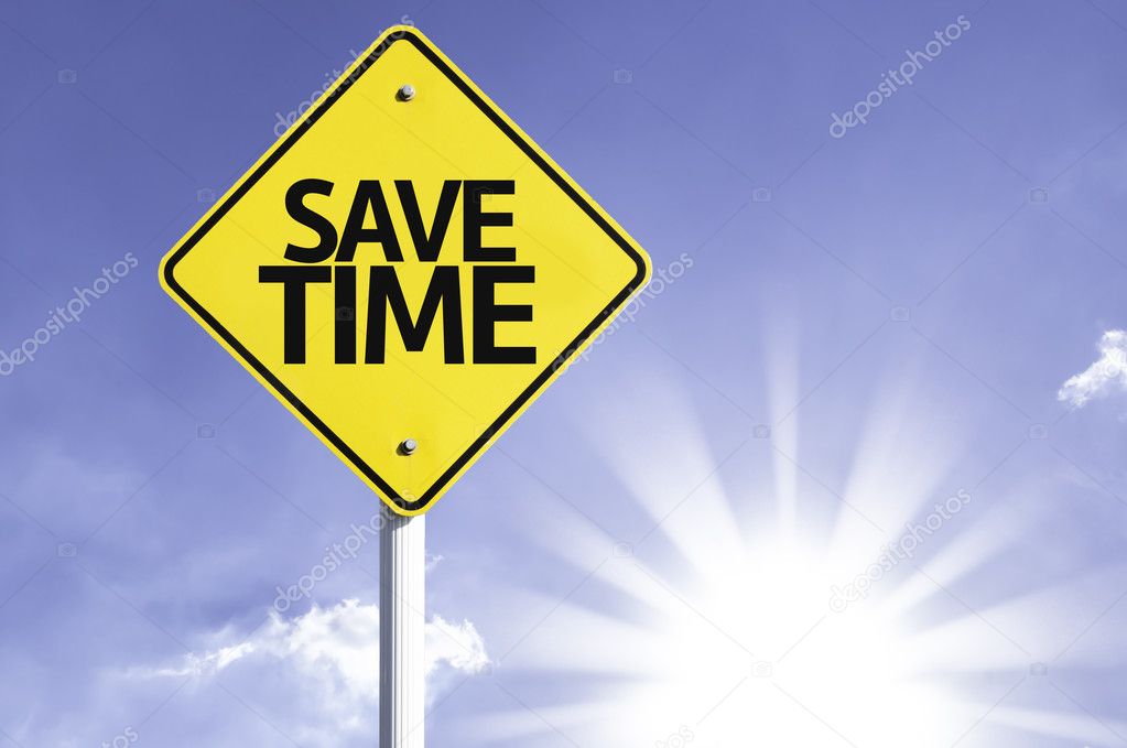 Save time  road sign