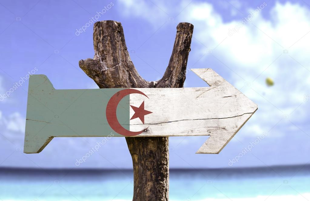 Algeria wooden sign