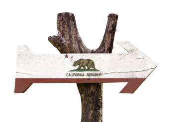 California eyalet ahşap işareti