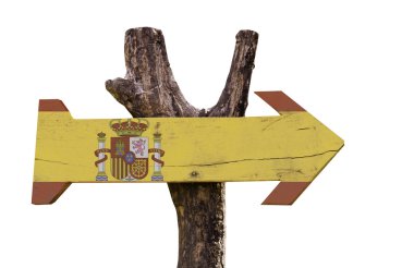 Spain wooden sign clipart