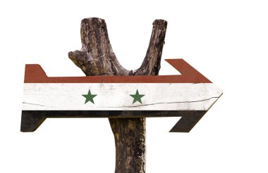 Syria wooden sign clipart