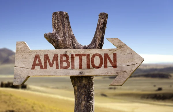 Ambition signe en bois — Photo