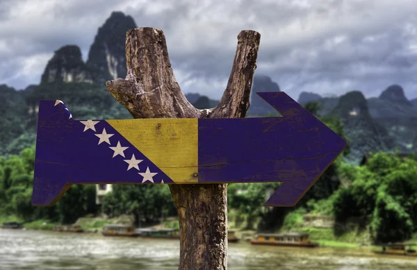 Bosnia and Herzegovina wooden sign — Stock Photo, Image