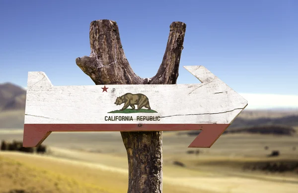 Señal de madera del estado de California — Foto de Stock