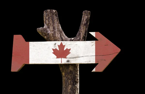 Canada houten teken — Stockfoto