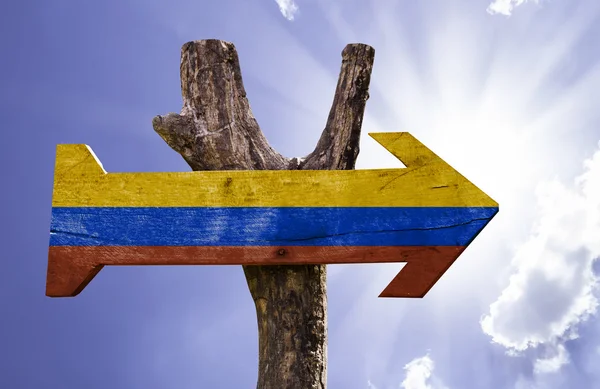 Колумбийский деревянный знак — стоковое фото