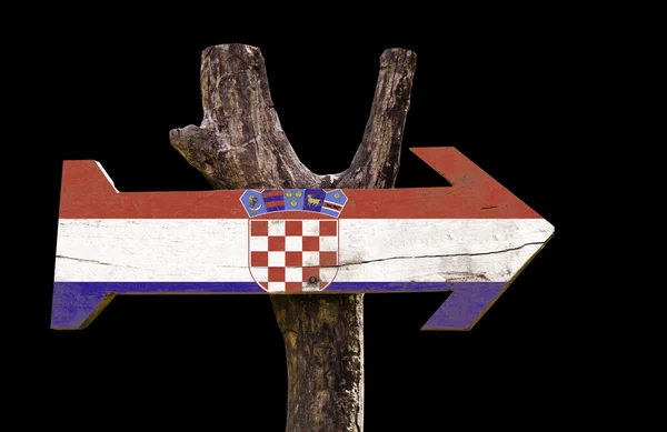 Croacia signo de madera — Foto de Stock