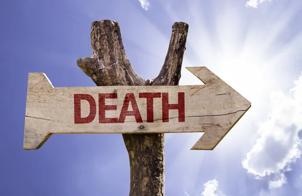 Death wooden sign — Stock Photo, Image