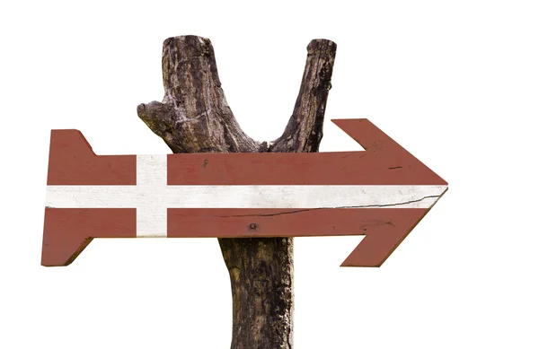 Denmark wooden sign — Stock Photo, Image