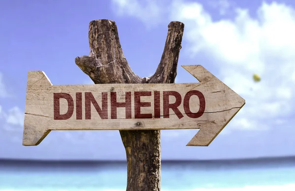 "Dinheiro "(in het Portugees: geld) — Stockfoto