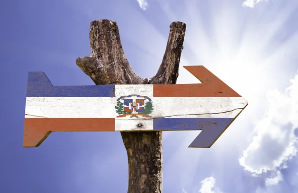 Dominicaanse Republiek houten teken — Stockfoto