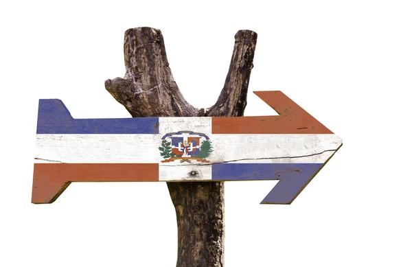Republika Dominikańska drewniany znak — Zdjęcie stockowe
