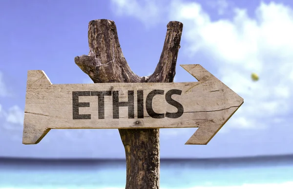 Ethics  wooden sign — Stock Photo, Image