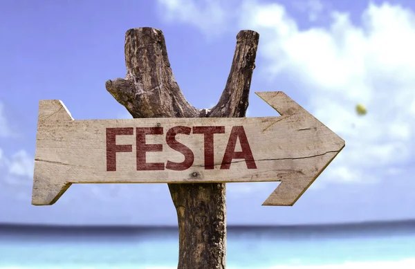 Fiesta träskylt — Stockfoto