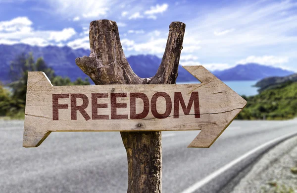 Freedom wooden sign — Stock Photo, Image