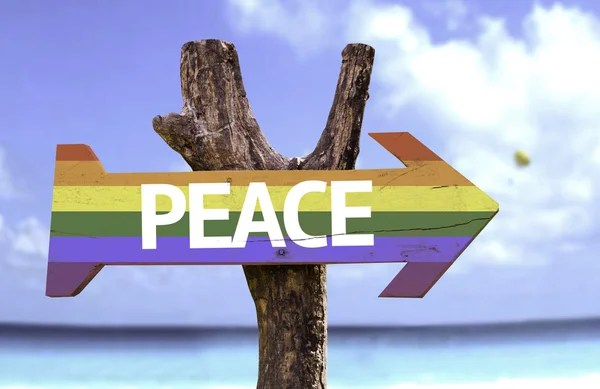 Béke fa színes jel — Stock Fotó