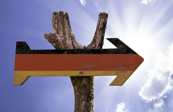 Deutsches Holzschild — Stockfoto