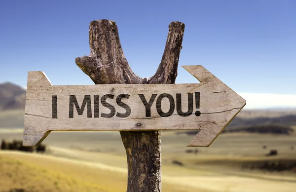 I Miss You!  wooden sign — Stock Photo, Image