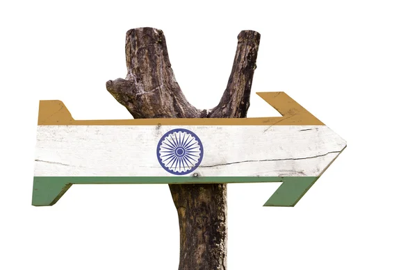 Señal de madera India — Foto de Stock