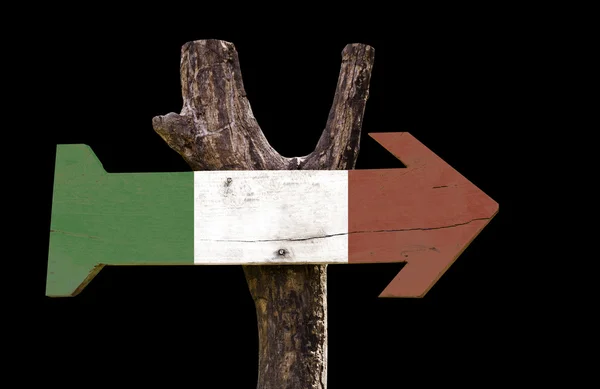 Italy wooden sign — Stock Photo, Image