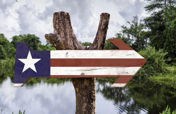 Liberia wooden sign — Stock Photo, Image