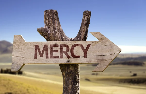 Mercy  wooden sign — Stock Photo, Image