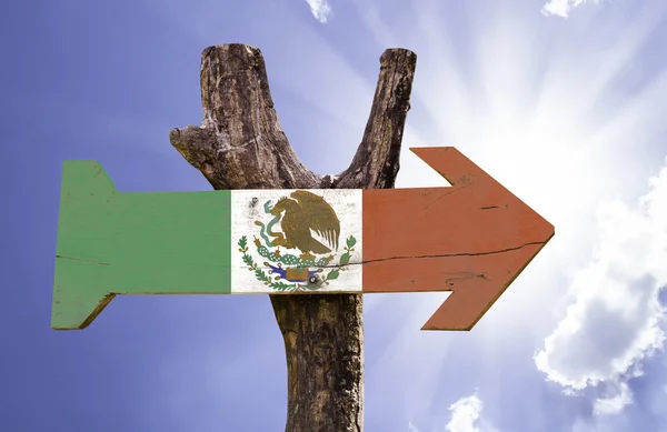 México sinal de madeira — Fotografia de Stock