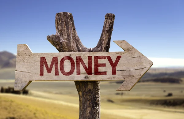 Money  wooden sign — Stock Photo, Image