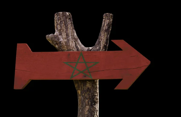 Morocco wooden sign — Stock Photo, Image