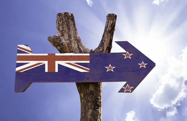 Signo de madera de Nueva Zelanda — Foto de Stock