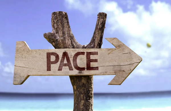 Pace wooden sign — Stock Photo, Image