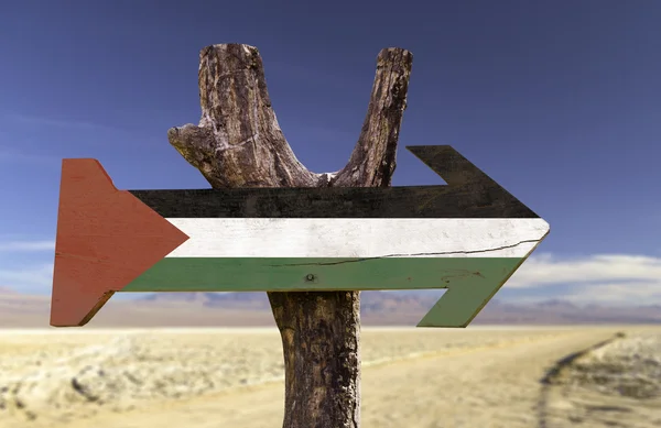 パレスチナの木製看板 — ストック写真