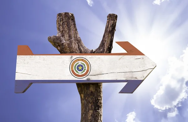 Paraguay wooden sign — Stock Photo, Image