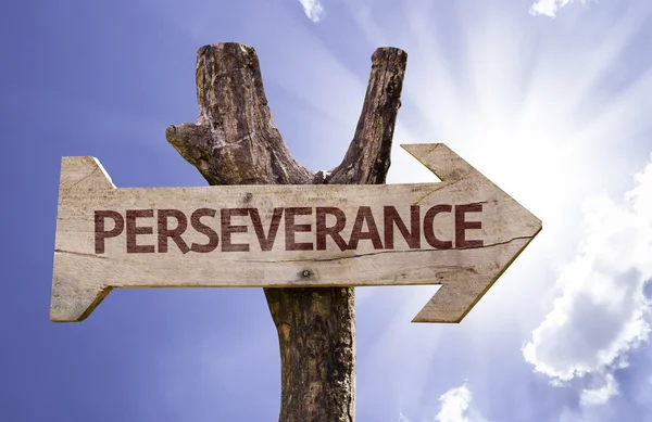 Perseverance wooden sign — Stock Photo, Image