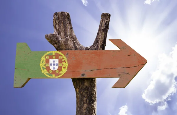 Señal de madera Portugal —  Fotos de Stock